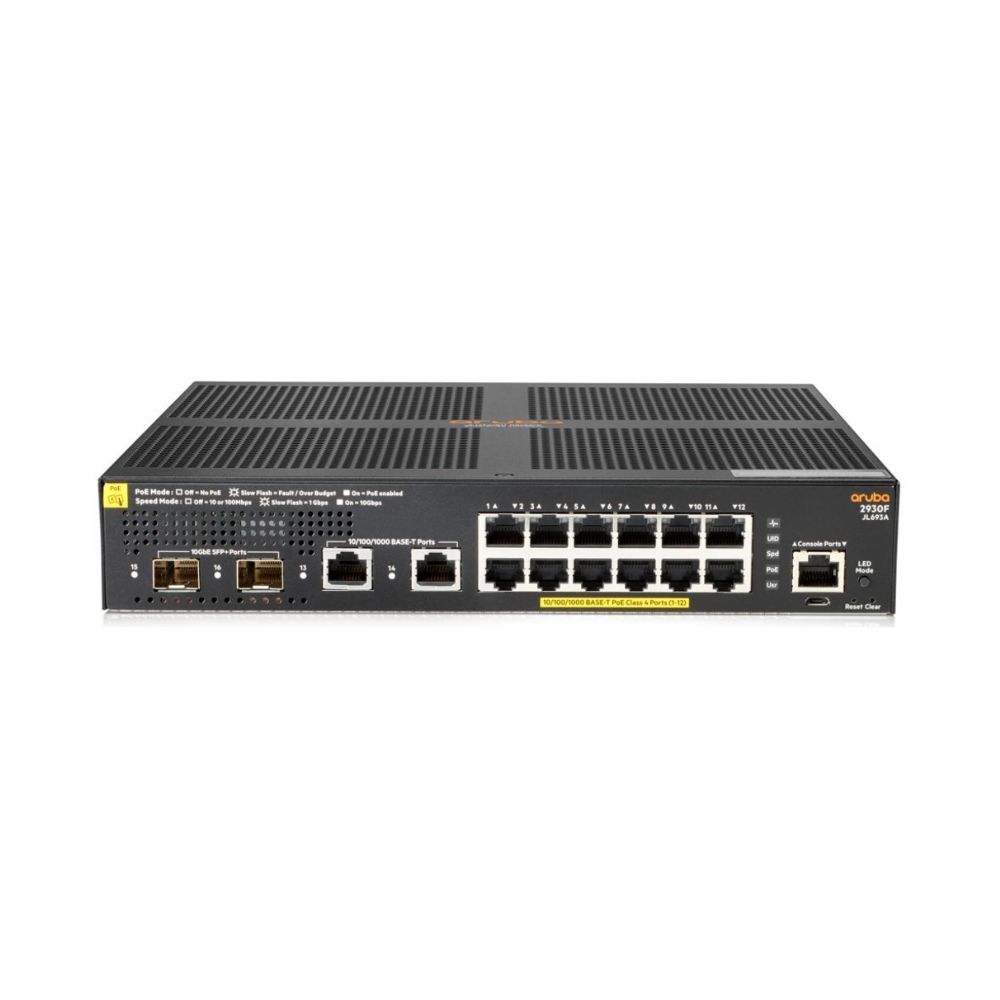 купить Коммутатор HPE Aruba 2930F 12G PoE+ 2G/2SFP+ Switch (JL693A#ABB) в Алматы