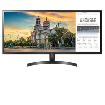 купить Монитор 29* LG 29WK500-P, Black, 2560x1080 IPS, 5ms, 21:9, 250cd/m2, 178°/178°,  1000:1 (5М:1),HDMIx2, б/п внешний, VESA 100x100 в Алматы