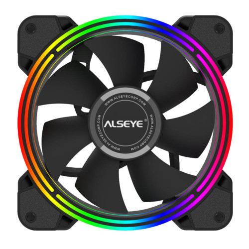 купить Вентилятор для корпуса ALSEYE HALO 4.0 12cm FAN 120mm, 800~2000RPM, 18.3-45.2CFM, RGB в Алматы