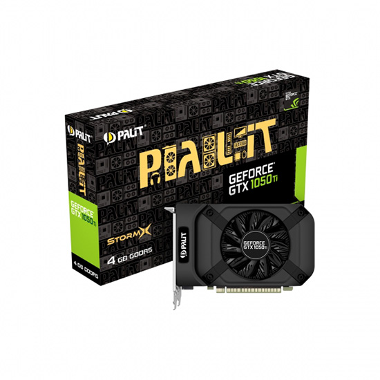 купить Видеокарта, PALIT, GTX1050Ti STORMX 4096M (4710636269370. 4710562241303),NE5105T018G1-1070F/1076F, GDDR5, 128bit, DVI, HDMI, DP, Цветная коробка в Алматы