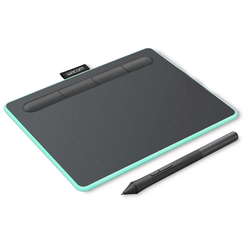купить Графический планшет, Wacom, Intuos Small (СTL-4100E-N), Разрешение 2540 lpi, Чувствительность к нажатию 4096, 4 программируемые клавиши, 2 клавиши на пере, Размер планшета 200*160*8,8 мм, Зелёный в Алматы
