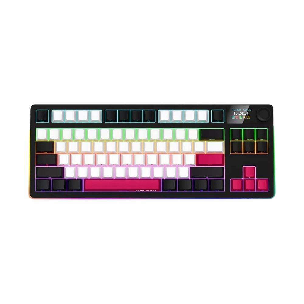Купить LORGAR KBP70TKLW, Wireless TKL Mechanical Gaming Keyboard Pro, Black/yellow, EN/RU layout в Алматы