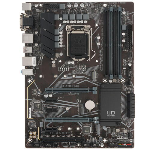 купить Материнская плата Gigabyte H470 HD3 LGA1200 4xDDR4 6xSATA RAID 2M.2 D-Sub DVI HDMI ATX в Алматы