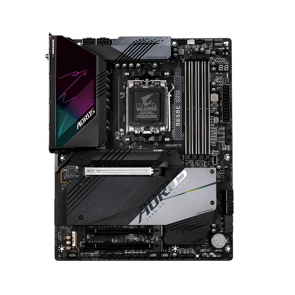 Купить Матплата Gigabyte B650E Aorus Master, AM5, ATX, 4DDR-5, 3xPCI-Ex16, 4SATA ,4xM.2, HDMI, WiFi, 20USB в Алматы