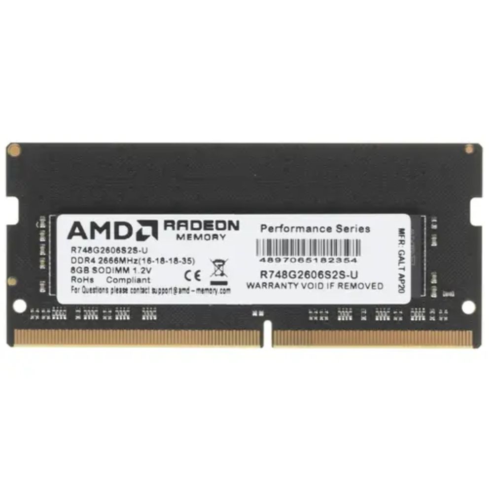 купить Оперативная память SODIMM AMD Radeon R7 R748G2606S2S-U 8 ГБ в Алматы