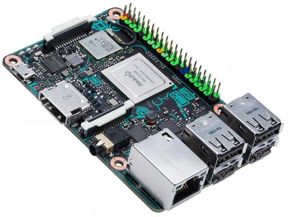купить Сист. плата Asus TINKER BOARD/2GB, ARM, Quad-Core RK3288, DDR3 2GB, Mali-T764 GPU, 4xUSB, Wireless, BT, BOX в Алматы