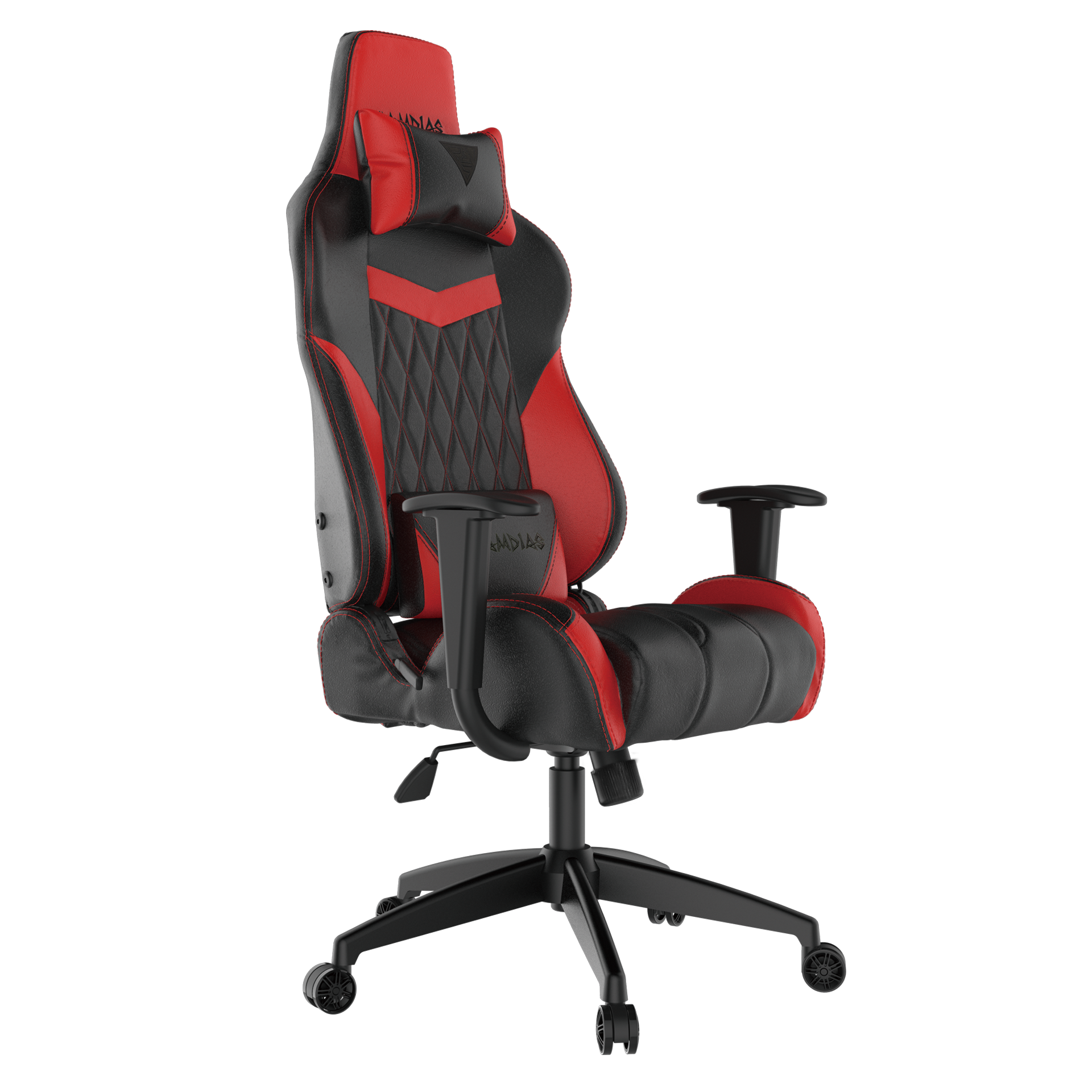 купить Игровое кресло GAMDIAS ACHILLES E2 L BR <Red, спинка:86см, наклон: 150, нагрузка: до 200кг> v2 в Алматы