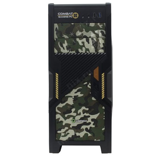 купить Корпус ПК без БП GameMax COMBAT G505 <FF:MidTower, MB:ATX, USB2.0*1, USB3.0*1, 410*185*412mm, 0.5mm> в Алматы