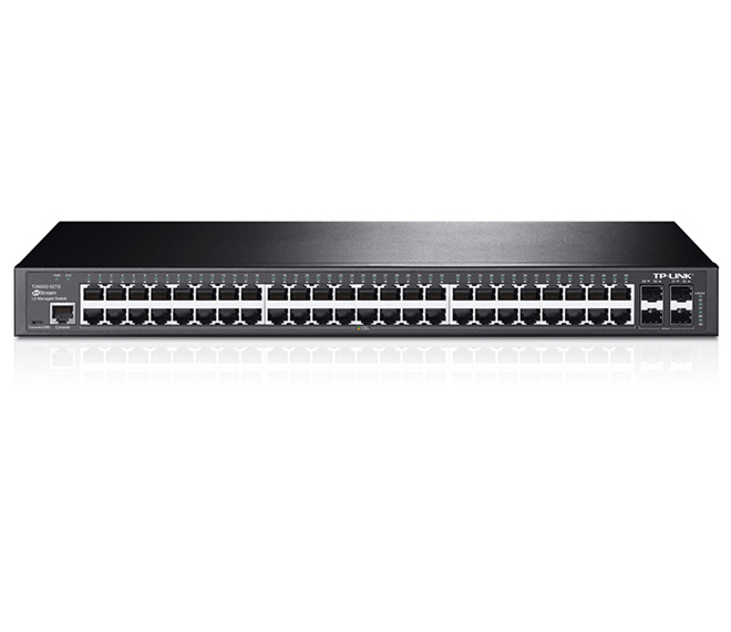 купить Коммутатор, TP-Link, T2600G-52TS, 19-дюймовый стоечный, 48 порта 10/100/1000M   4 SFP, Управляемый (L2), Корпус металл, 1U в Алматы