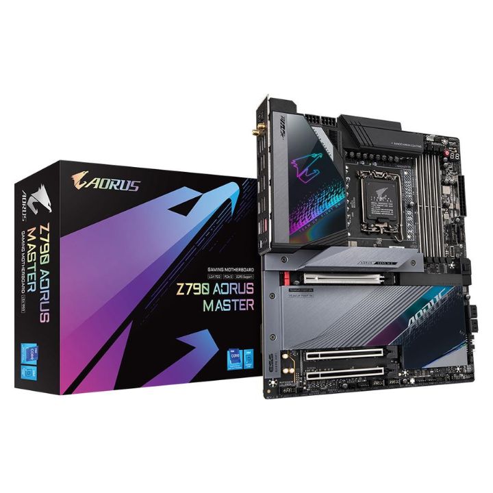 купить Материнская плата GIGABYTE Z790 AORUS MASTER, LGA1700, Z790, PCIe16x 5.0, 1xDP, 4xDD5, 5xM.2, E-ATX в Алматы