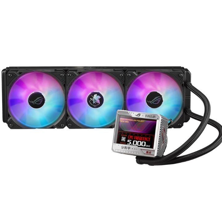 купить СЖО ASUS ROG RYUJIN II 360 ARGB EVA EDITION, AIO, 2x120mm fan, 60mm fan, ARGB, 1700, 3.5quot; Full Color LCD, BOX в Алматы
