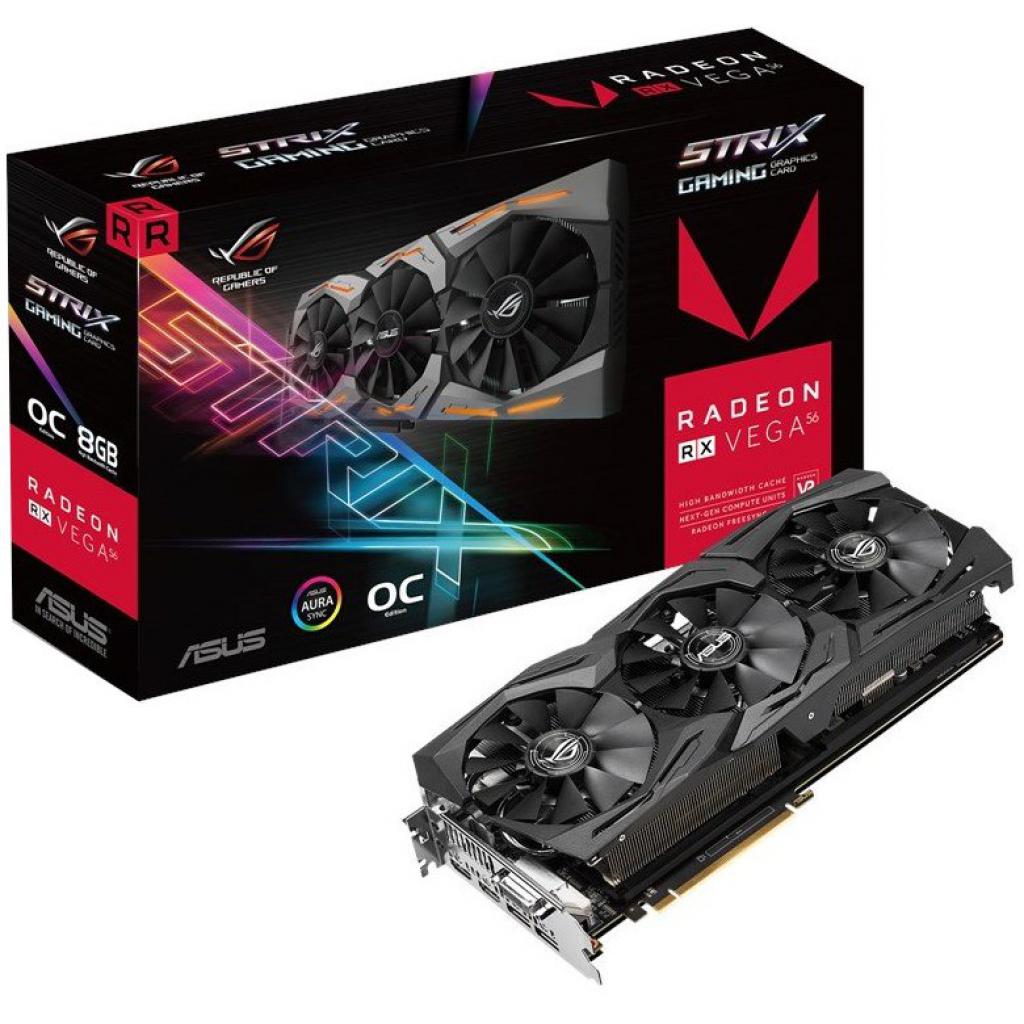 купить Видеокарта, Gigabyte, RXVEGA56 GAMING OC 8G (GV-RXVEGA56GAMING OC-8G) 4719331302924, HBM2, 2048bit, 3-HDMI, 3-DP, Windforce 2X Fan, Цветная коробка в Алматы