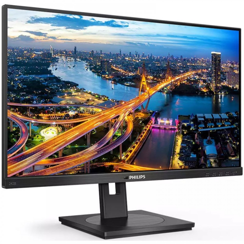 купить Монитор 23.8* PHILIPS 242B1V/00 IPS 1920x1080 75Hz 4мс 350кд/м2 1000:1 50M:1 Угол обзора 178 /178? VGA DVI HDMI DP 2x2W Черный в Алматы