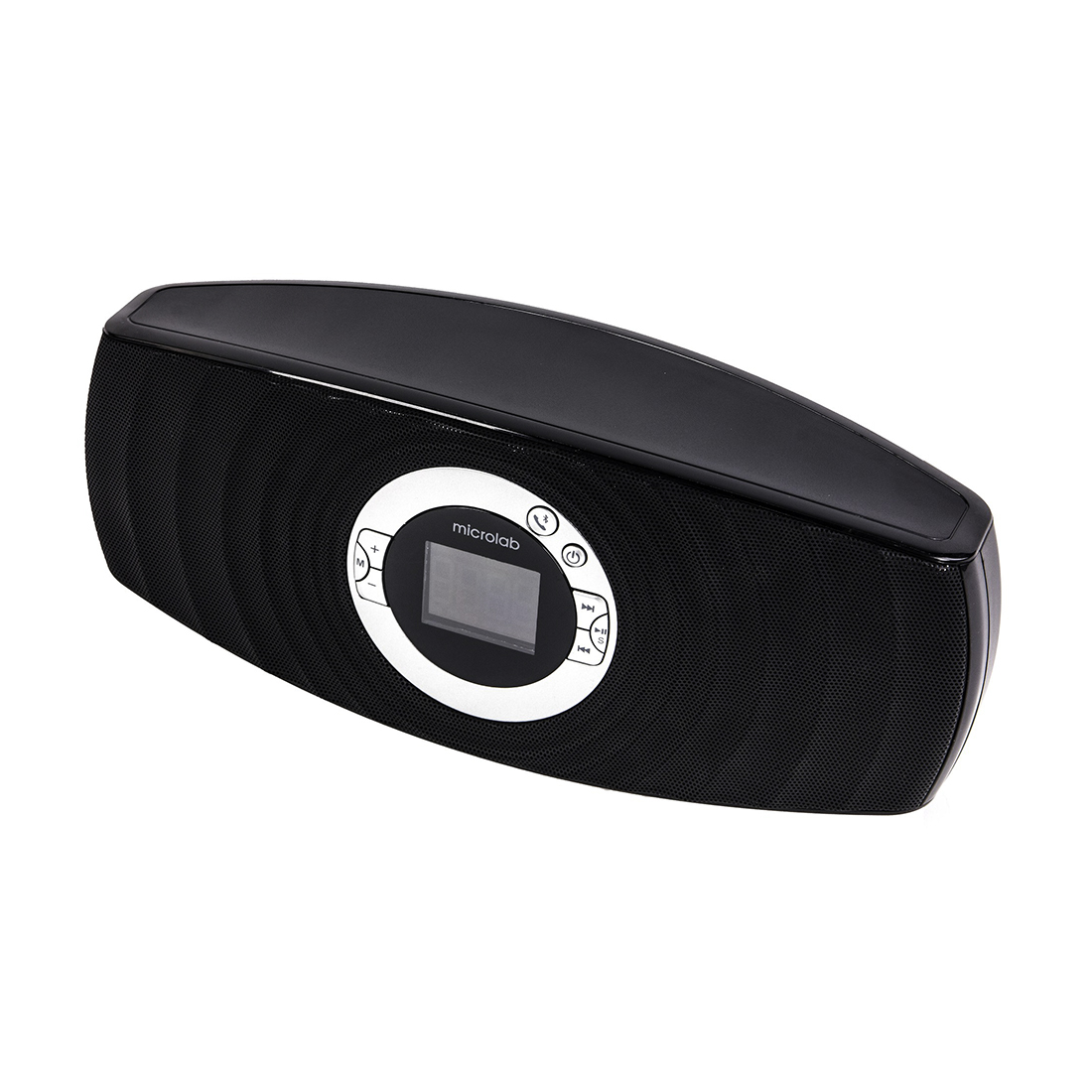 купить Акустическая система, Microlab, MD310, 2.1, 3.6W (1.6W*2), USB Type A, FM радио, SD карта, ЖК дисплей, 227*115*76 мм., Чёрный в Алматы