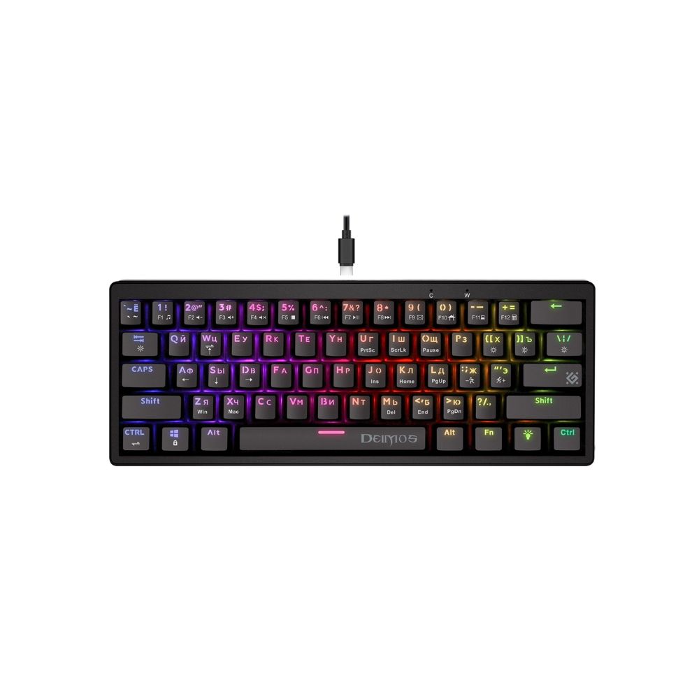 купить Клавиатура игровая механическая Defender Deimos GK-303 RU,RGB черный в Алматы