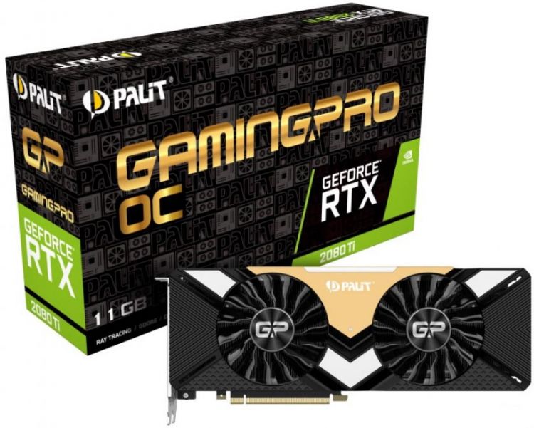 купить Видеокарта, PALIT, RTX2080Ti GAMING PRO OC 11G 4710636269981, NE6208TS20LC-150A, GDDR6, 352bit, 3-DP, HDMI, USB-C, Цветная коробка в Алматы