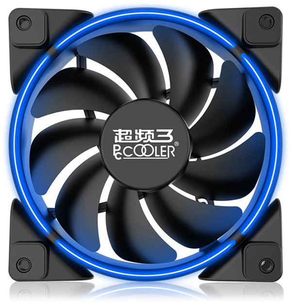 купить Кулер для корпуса PCcooler CORONA BLUE  цвет подсветки голубой в Алматы