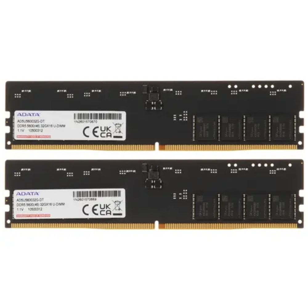 купить Комплект модулей памяти ADATA AD5U560032G-DT DDR5 64GB (Kit 2x32GB) в Алматы