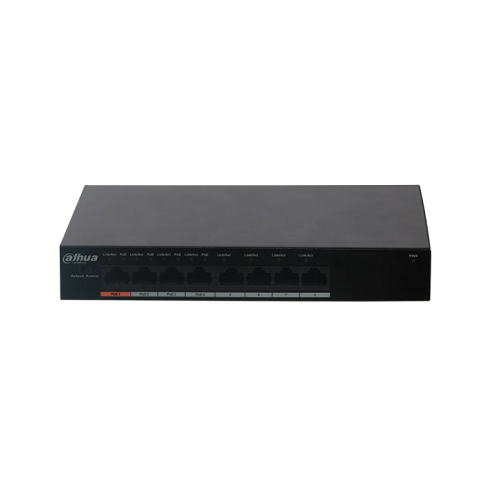 купить Коммутатор Dahua, DH-PFS3008-8ET-60, Настольный, 8 портов 10/100M, PoE(4 порта), Корпус металл в Алматы