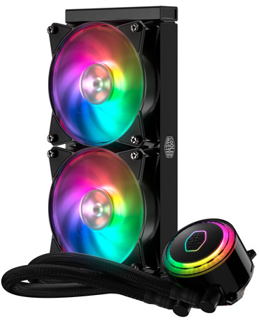 купить Водяное охлаждение для CPU CoolerMaster MasterLiquid ML240R RGB 4-pin(PWM) 650-2000RPM 15dBA LGA1151/1150/1155/2066/2011/1366/AM4/AM3+/AM3/AM2+/AM2FM2+/FM2/FM1 MLX-D24M-A20PC-R1 в Алматы