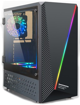 купить Корпус Wintek Flash K105, ATX/Micro ATX, USB 1*3.0/2*2.0, HD-Audio Mic, 0,45 mm, RGB strip в Алматы