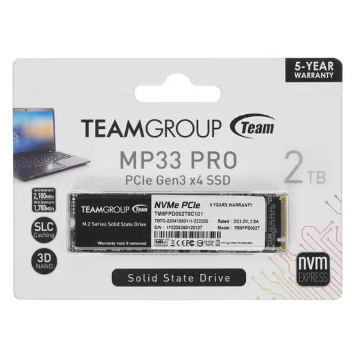 купить Твердотельный накопитель Team Group MP33 PRO, 2Tb, 2280, TM8FPD002T0C101 в Алматы