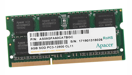 купить Модуль памяти для ноутбука, Apacer,DS.08G2K.KAM, DDR3, 8 GB, SO-DIMM 1600MHz, CL11 в Алматы