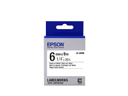 купить Лента Epson C53S652003 LK-2WBN Стандартная лента 6мм, Бел./Черн.,9м в Алматы