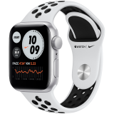 купить Apple Watch Nike SE GPS, 40mm Silver Aluminium Case with Pure Platinum/Black Nike Sport Band - Regular, Model A2351 в Алматы