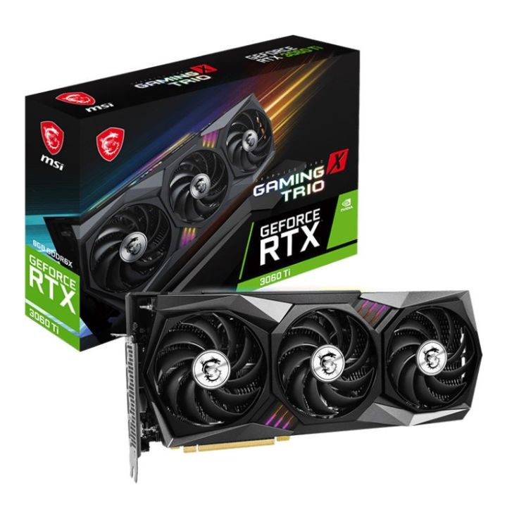 купить Видеокарта MSI GeForce RTX3060Ti GAMING X TRIO, 8G GDDR6X HDMI 3xDP RTX 3060 Ti GAMING X TRIO 8GD6X в Алматы