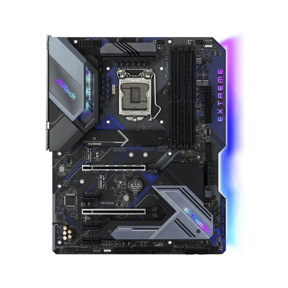 купить Материнская плата, ASRock, Z490 EXTREME 4 (4710483931048), LGA1200, iZ490, 4xDDR4 2933, 4xSATA3, 2xM2.0, Raid, 1xD-Sub, 1xDP, 1xHDMI, 2xPCI-Ex16, 2xPCI-Ex1, ATX в Алматы