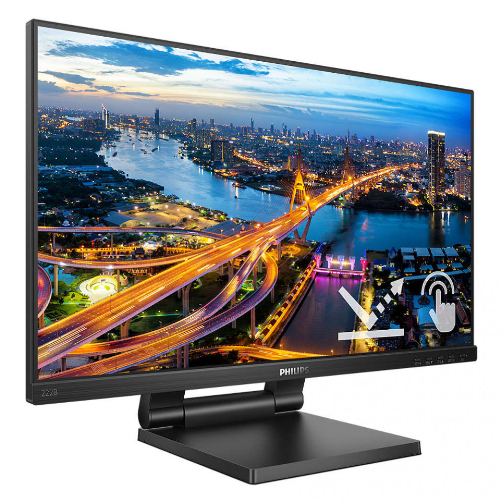 купить Монитор Сенсорный 21.5* PHILIPS 222B1TC IPS W-LED SmoothTouch 1920X1080  75Hz 178/178 4мс 250кдм 1000:1 VGA HDMI DP Speaker 2x2W Black 222B1TC/01 в Алматы