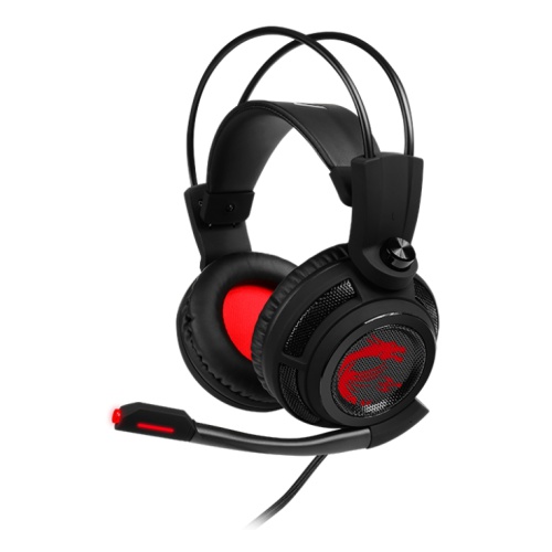 купить Гарнитура MSI DS502 GAMING Headset USB/кабель 2м/вес 405г/. Улучшенный Виртуальный Объемный Звук 7.1. Интеллектуальная Система Вибрации. Мощный Звуковой Контроллер. Высококачественные 40 мм Драйверы Наушников. Крутая Светодиодная Подсветка. Легкий ве в Алматы