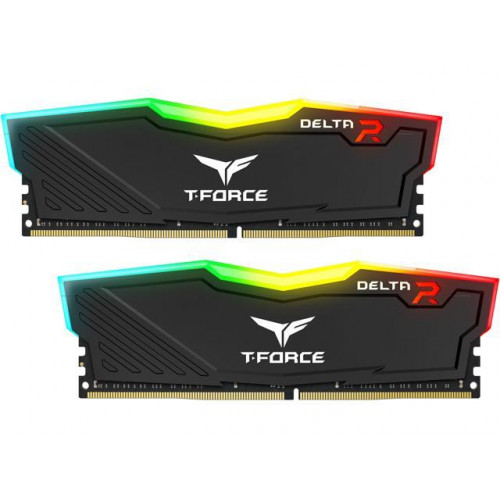 купить ОЗУ Team Delta R 32Gb (16GBx2)/3600 CL18, 1.2V, RGB, Aura Sync, Black, TF3D432G3600HC18JDC01 в Алматы