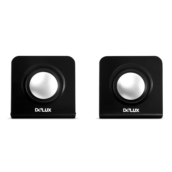 купить Колонки, Delux, DLS-Q5UW, 2.0, RMS 3W*2, Интерфейс и питание USB, Чёрно-Белый в Алматы
