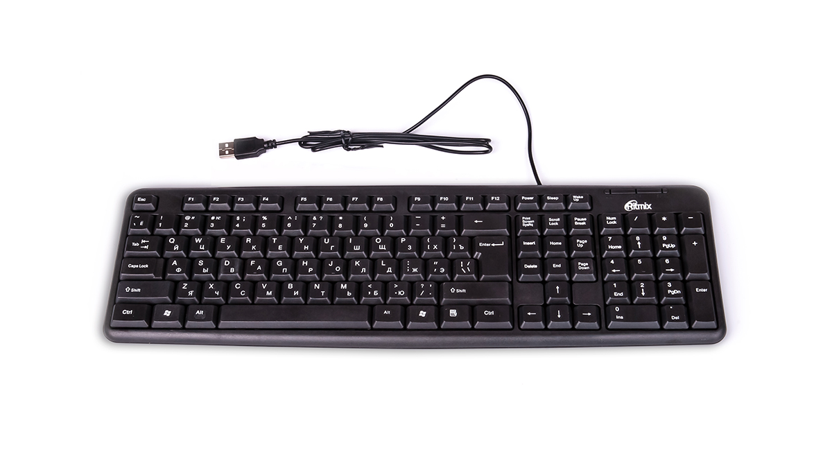 купить Клавиатура проводная Ritmix RKB-103 черный в Алматы