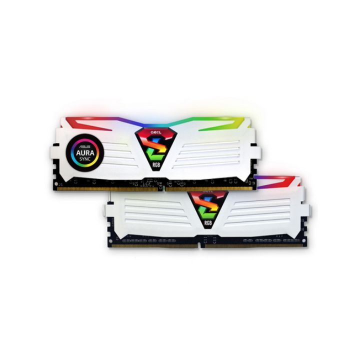 купить Оперативная память 16GB Kit (2x8GB) GEIL DDR4 3200MHz SUPER LUCE RGB WHITE GLWS416GB3200C16ADC в Алматы
