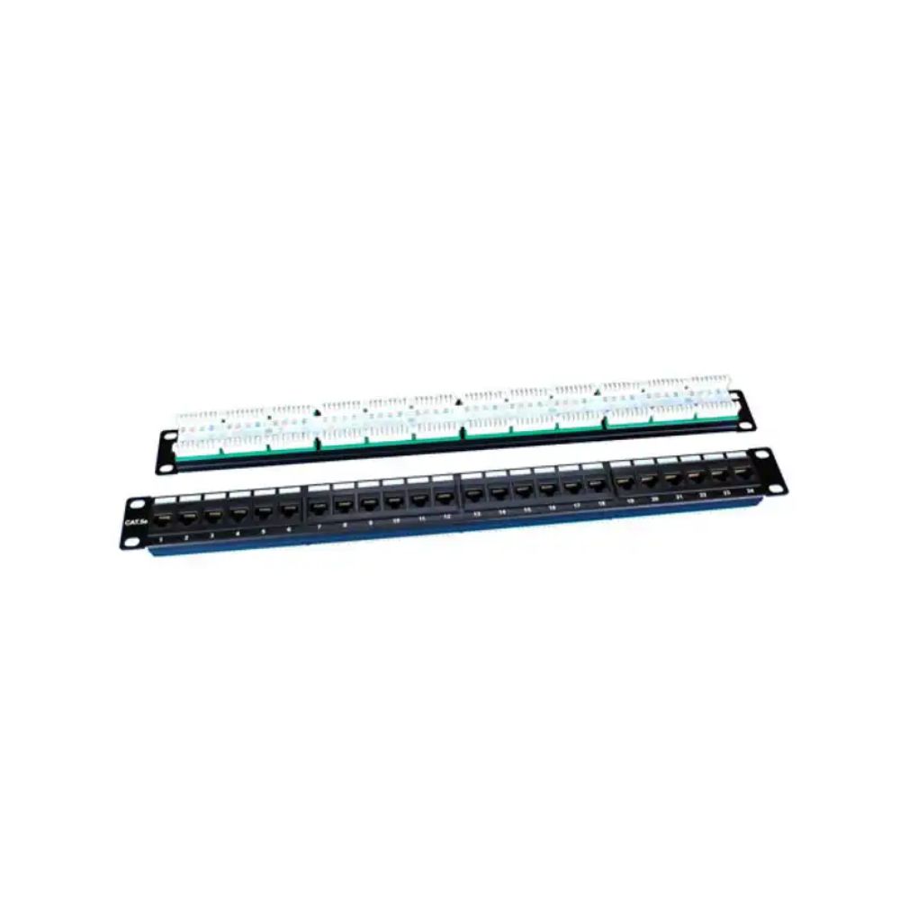 купить Hyperline PP3-19-24-8P8C-C5E-110D Патч-панель 19", 1U, 24 порта RJ-45, категория 5e, Dual IDC, ROHS в Алматы