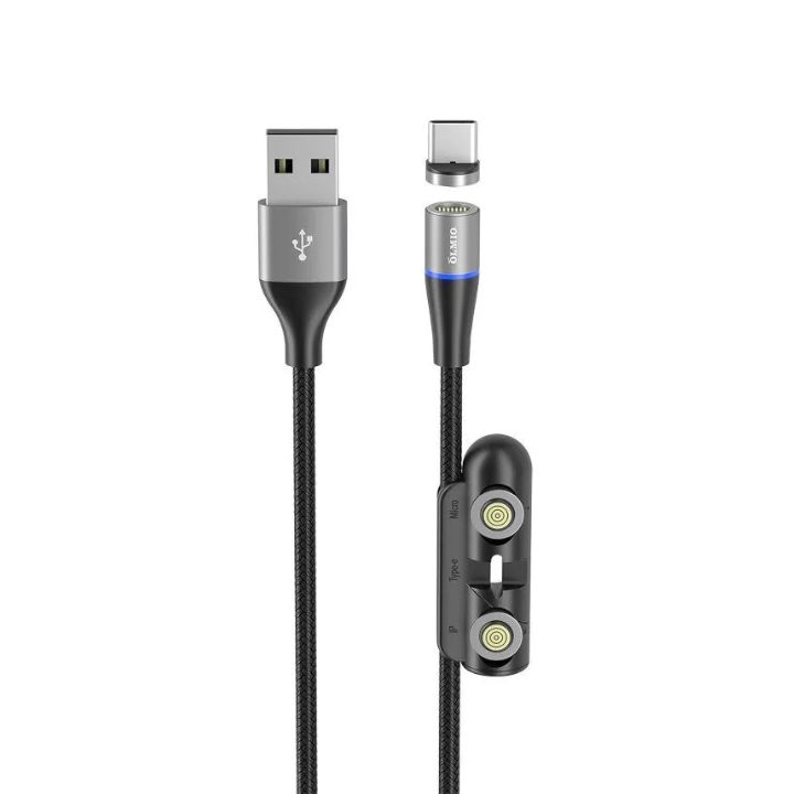 купить Кабель Olmio MagCable 3in1, USB 2.0 - microUSB/typeC/8-pin, 1,2м, 3A, текстильная оплетка, черный в Алматы