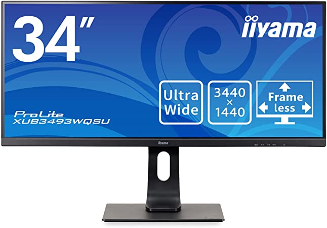купить Монитор LCD 34** 21:9 3440х1440 IPS, nonGLARE, 320cd/m2, H178&deg;/V178&deg;, 1000:1, 80М:1, 1,07B Color, 5ms, HDMIx3, DP, USB-Hub, Height adj., Pivot, Tilt, HAS, Speakers, Swivel, 3Y, Black в Алматы