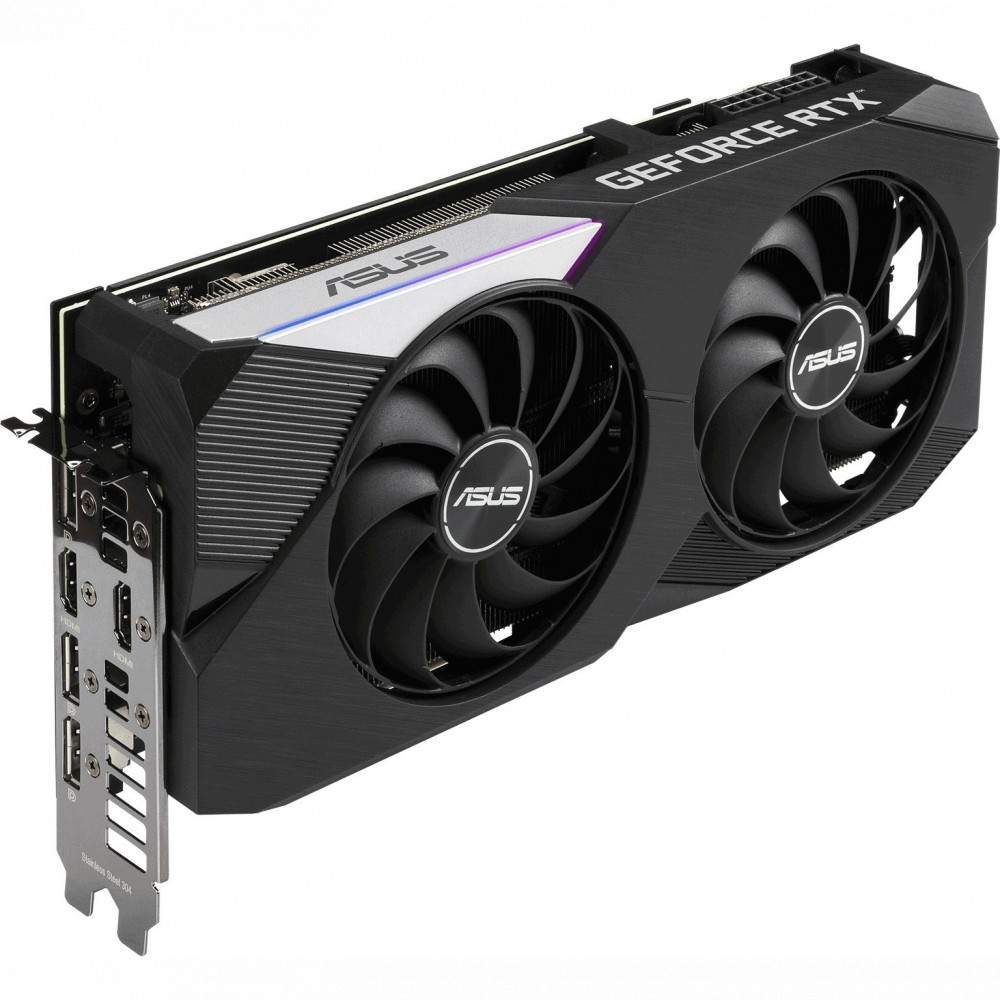 купить Видеокарта ASUS DUAL-RTX3070-8G-V2, Dual fan, 8Gb/256bit GDDR6, 2xHDMI 2.1, 3xDP 1.4a, HDCP, BOX в Алматы