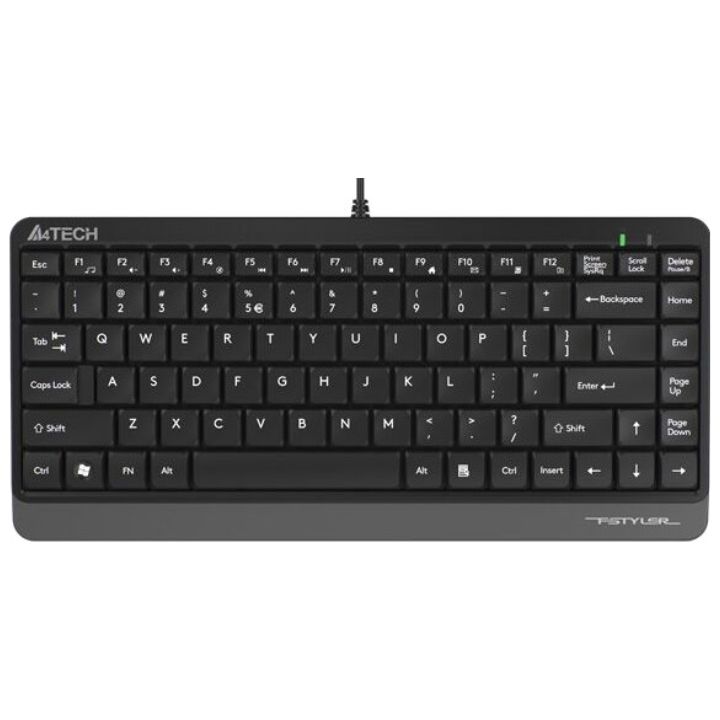 купить Клавиатура A4tech FK-11-BLACK/GREY Fstyler USB <86 клавиш, 150см, FN 12 мултимедийных клавиш> в Алматы