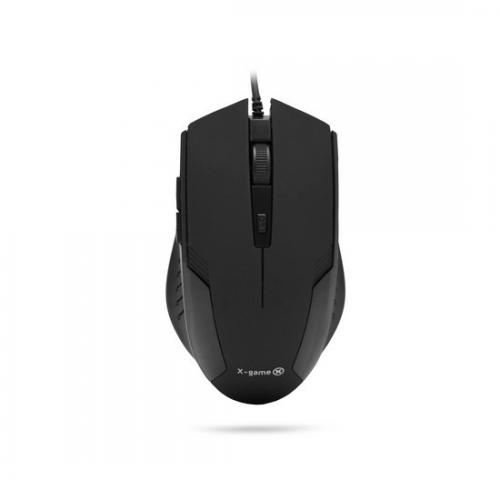 купить Мышь, X-Game, XM-200OUB, USB, Оптическая, 5D, 800-1600dpi, Проводная, Длина кабеля 1,3 м., Чёрный в Алматы