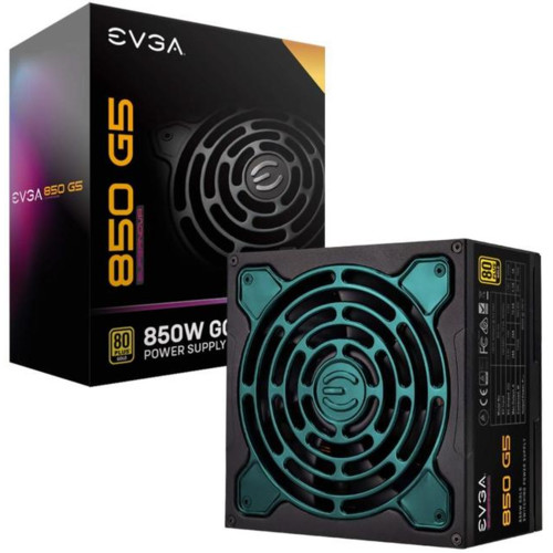 купить Блок питания ATX 850W EVGA SuperNOVA 850 G5, Active PFC, вент. 13.5 см, 80+ GOLD Fully modular 220-G5-0850-X2 в Алматы