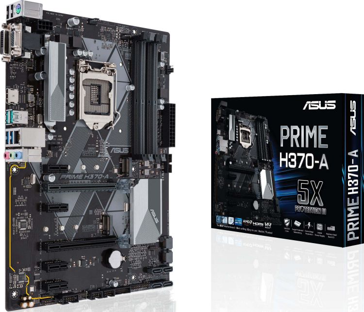 купить Материнская плата ASUS PRIME H370-A LGA1151 iH370 4xDDR4 6xSATA3 1xD-Sub 1xDVI 1xHDMI USB ATX                                                                                                                                                              в Алматы