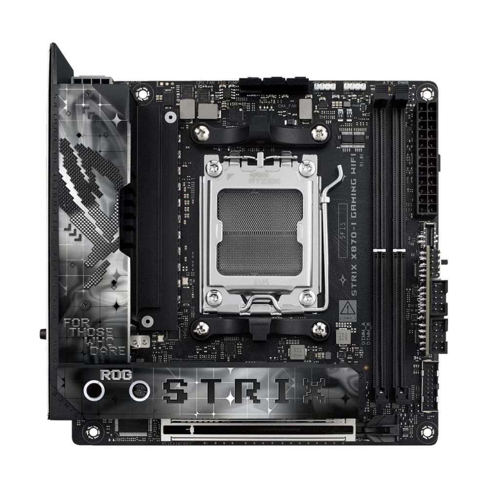 купить Сист.плата ASUS ROG STRIX X870-I GAMING, X870, AM5, 2xDIMM DDR5, PCI-E x16, 2xM.2, SATA, HDMI, 2xUSB 4.0, Wi-Fi 7, ITX в Алматы