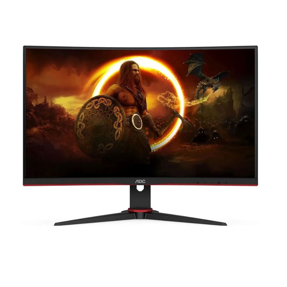 Купить Монитор 27* AOC CQ27G2SE/BK/01, Black-Red, VA, 2560x1440@165Hz, 3000:1, 1ms, 2xHDMI, DP в Алматы