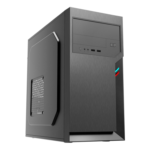 купить Компьютерный корпус Foxline FL-702, PSU 450W 12cm, w/2xUSB2.0, black, mATX в Алматы