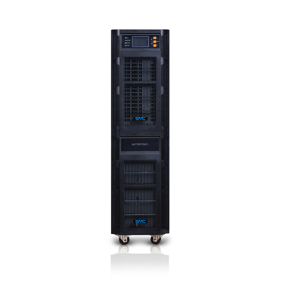 купить UPS SVC PT-6K-LCD, 6000VA, 4800W, 16x12V/7.5Ah, AVR 176-264 V, USB, RS-232, Black в Алматы