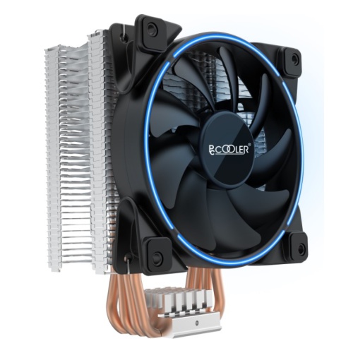 купить PCcooler GI-X4B, синий, 4-пин, 115X/775/AM4-FM2, 26.5дБ, 1000-1800 об/мин, Al+тепл.трубки, 145W в Алматы